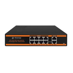 SECURE EYE S-8FE-2UE-LD-NB 4 Port 10/100Mbps with 2 Uplink Port POE SWiTCH
