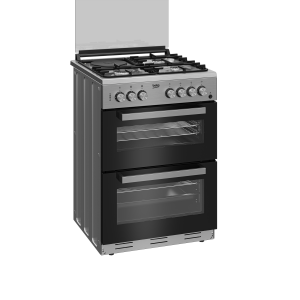 BEKO Cooker 3 Gas + 1 Electric, double oven - FDF63110DXSL Semi inox