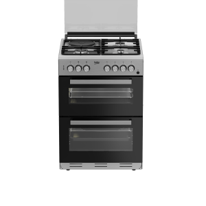 BEKO Cooker 3 Gas + 1 Electric, double oven - FDF63110DXSL Semi inox