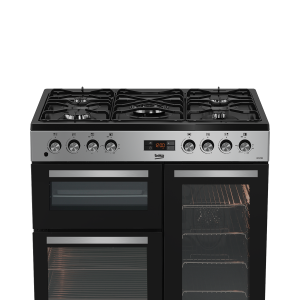 BEKO Cooker 5 Gas, triple cavity - KDVF90X Semi inox