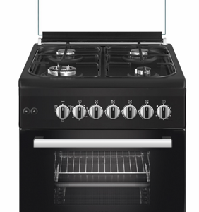 VON Cooker 4 Gas + Electric oven - VAC6FE40UK Graphite black