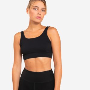 Women's Light-Support Second Skin Sports Bra - Black